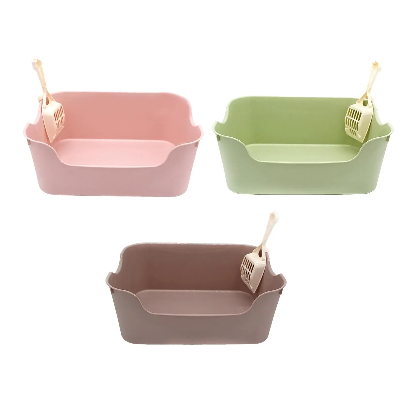 Cat Litter Box Heighten Bedpan for Small Easy to Clean Portable Semi Closed Cat Toilet Pet Litter Tray Cat Sand Box