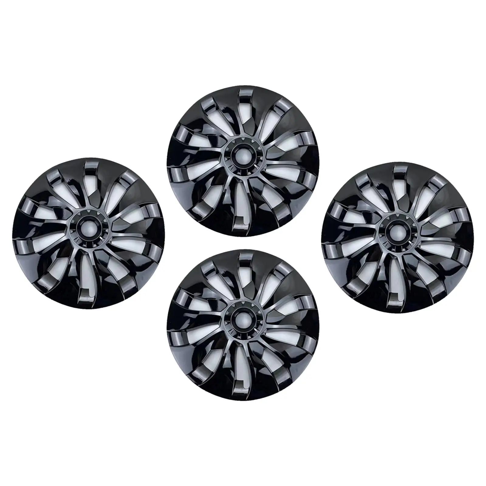 4 Pieces 18 inch Hub Cap Replacement Wheel Cap Cover Automobile Durable Full Rim Cover Replacement Hubcap for Tesla Model 3
