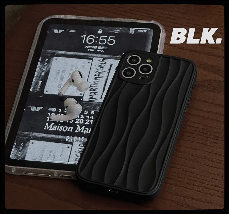 Black Water Ripple iPhone Case