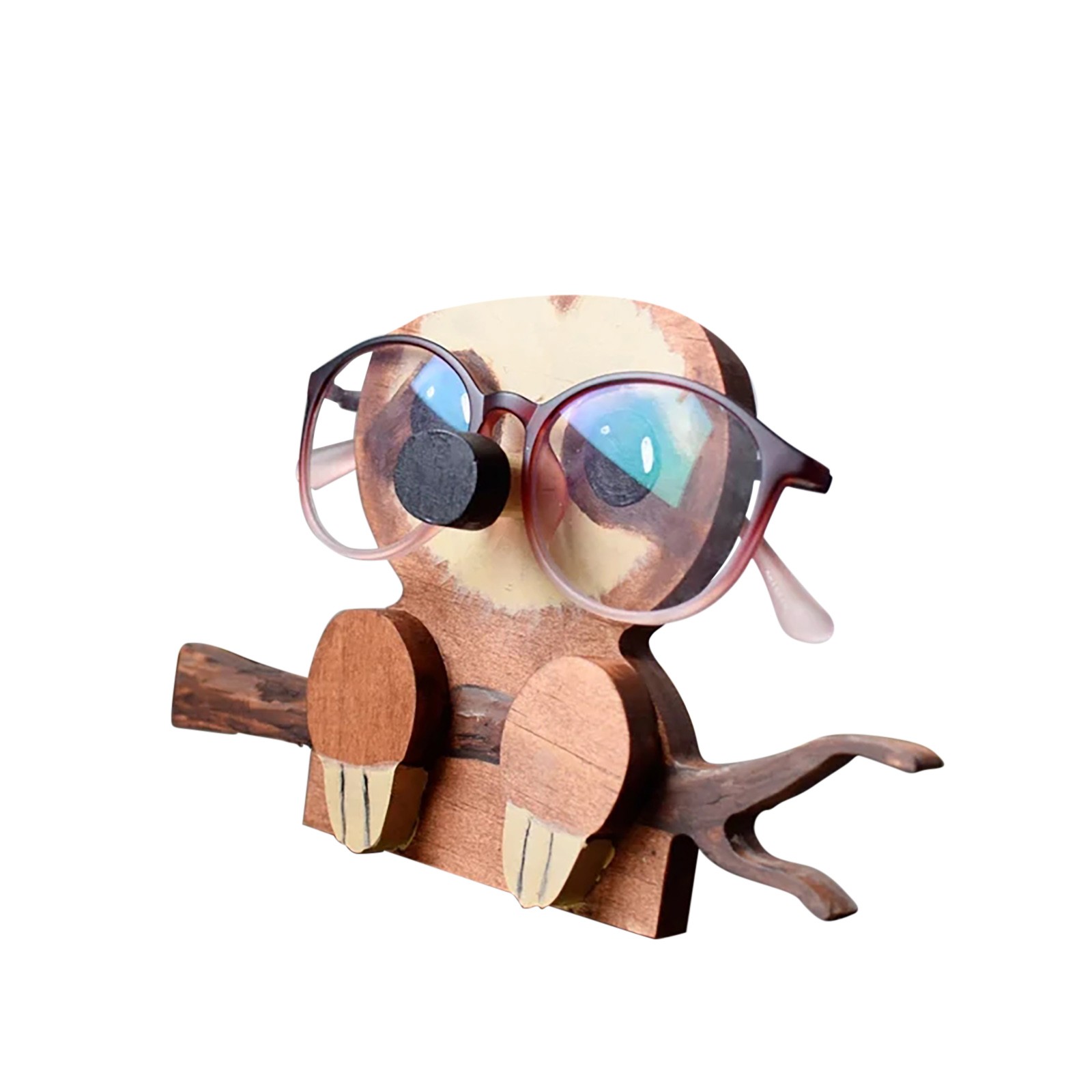 Wood Eyeglasses Holder Cute Glasses Stand Sloth Unique Wooden