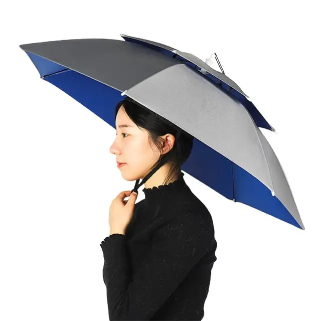 77cm Outdoor Fishing Umbrella Hat Hands Free Rainbow Folding Waterproof  Camping Sun Hat Rainy Day Foldable Umbrella Cap - Umbrellas - AliExpress