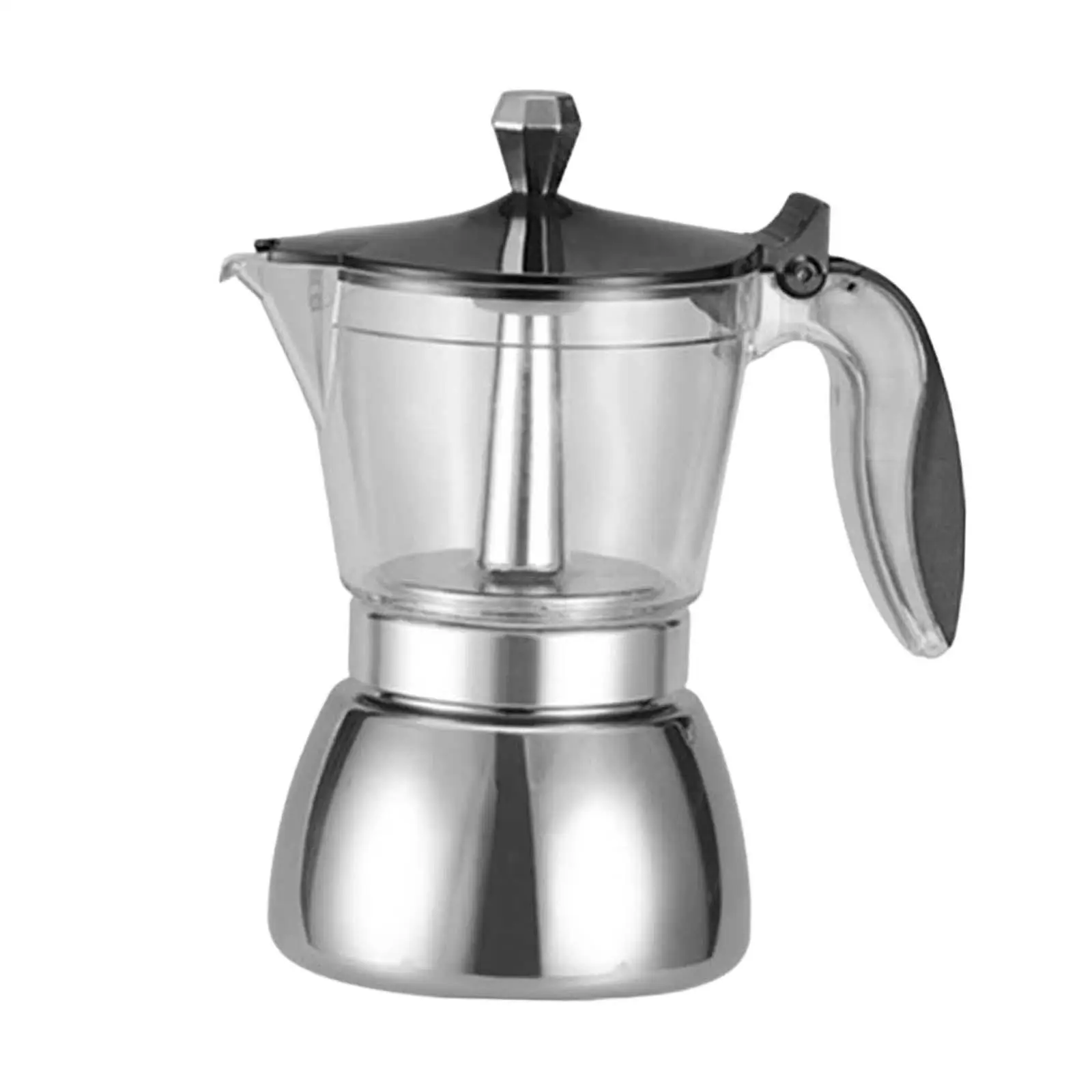 Espresso Maker Pot Ergonomic Handle Portable Lightweight Leakproof Italian Style Moka Pot for Barista Accessory Home Cafe
