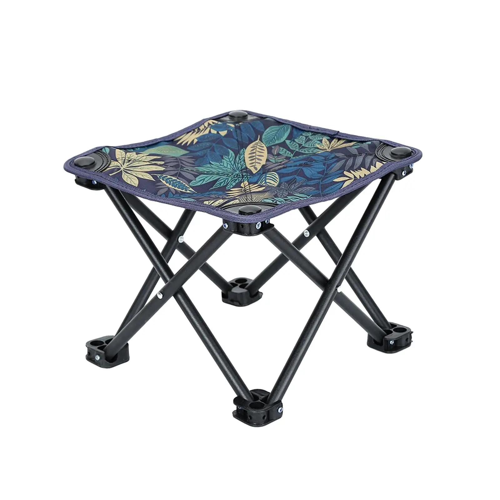 Folding Stool Practical Reusable Portable Wear Resistant Anti Slip Camping Stool Chair for Garden Picnics Fishing Backyard Patio