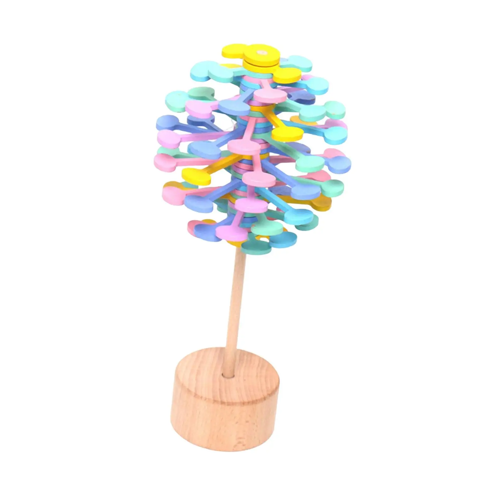 Rotating Lollipop Toy Educational Toys  Wooden Rotating Toy Gifts