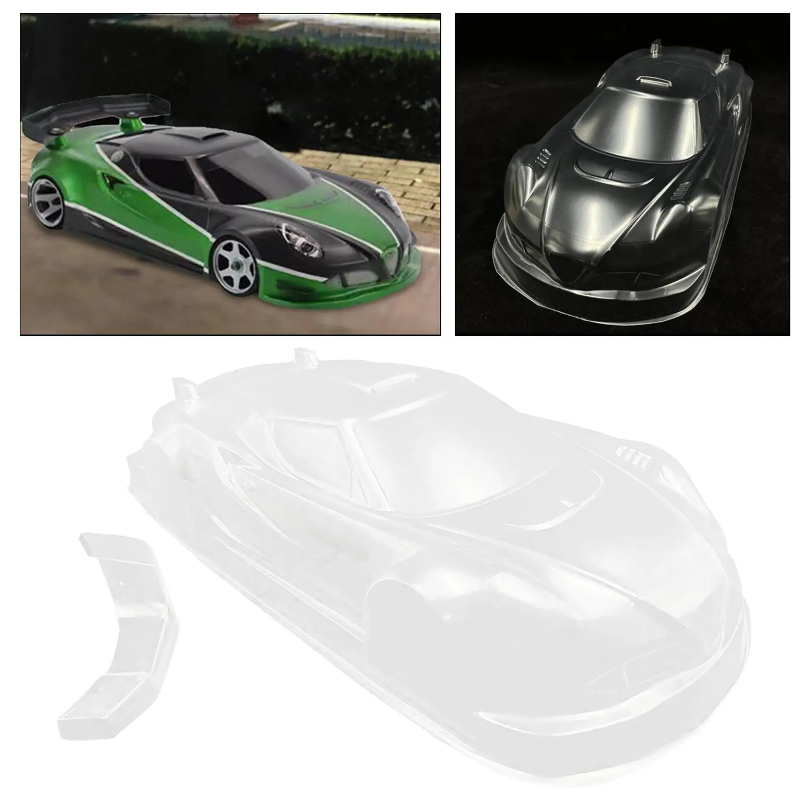 RC Drifting Touring Car Body Shell Unpainted Transparent 1/12 Scale RC Car Body for RC Car Replacement Upgrade Parts Accessories