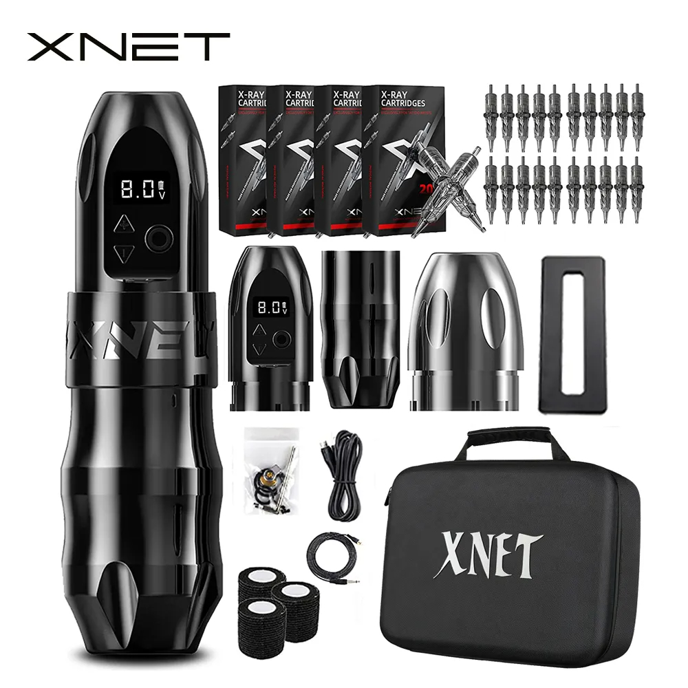 Best of Xnet Titan Wireless Tattoo Machine Pen Kit Coreless Motor With Extra 38mm Grip 2400mAh Battery 80pcs Mixed Cartridge Needles Reviews & Tips