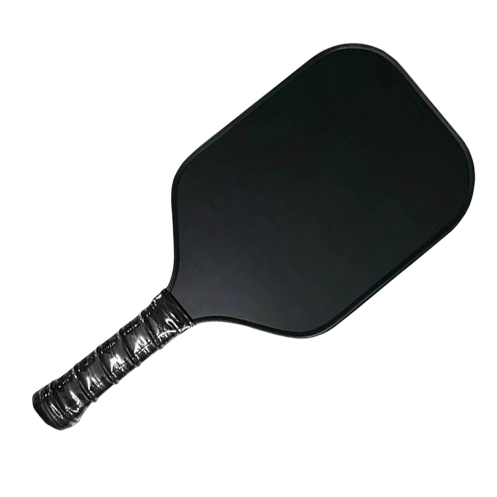 Carbon Fiber Racket Black, Accessory for Any Skill Level Players with Low Profile Edge Protection