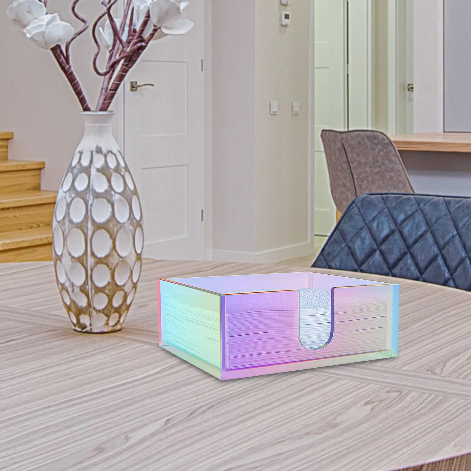 Napkin Holder Organizer Iridescent Tissue Box for Desktop Hotel Decorative Crafts