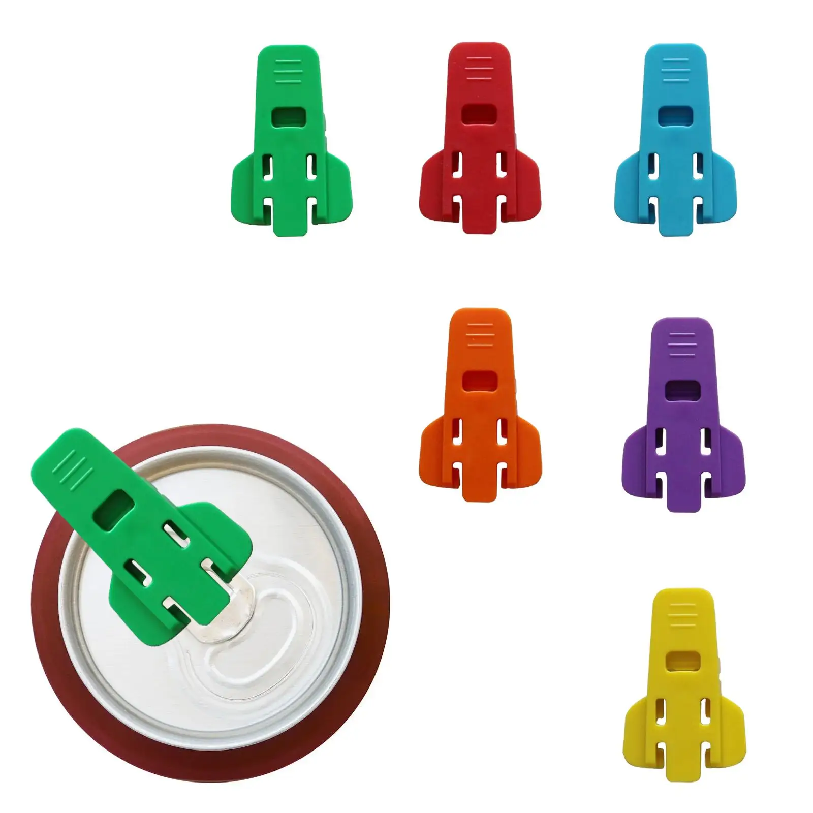 6 Pieces Beverage Can Opener Portable Easy Opening Beverage Can Protector Kitchen Gadget for Restaurant Party BBQ Bar Home
