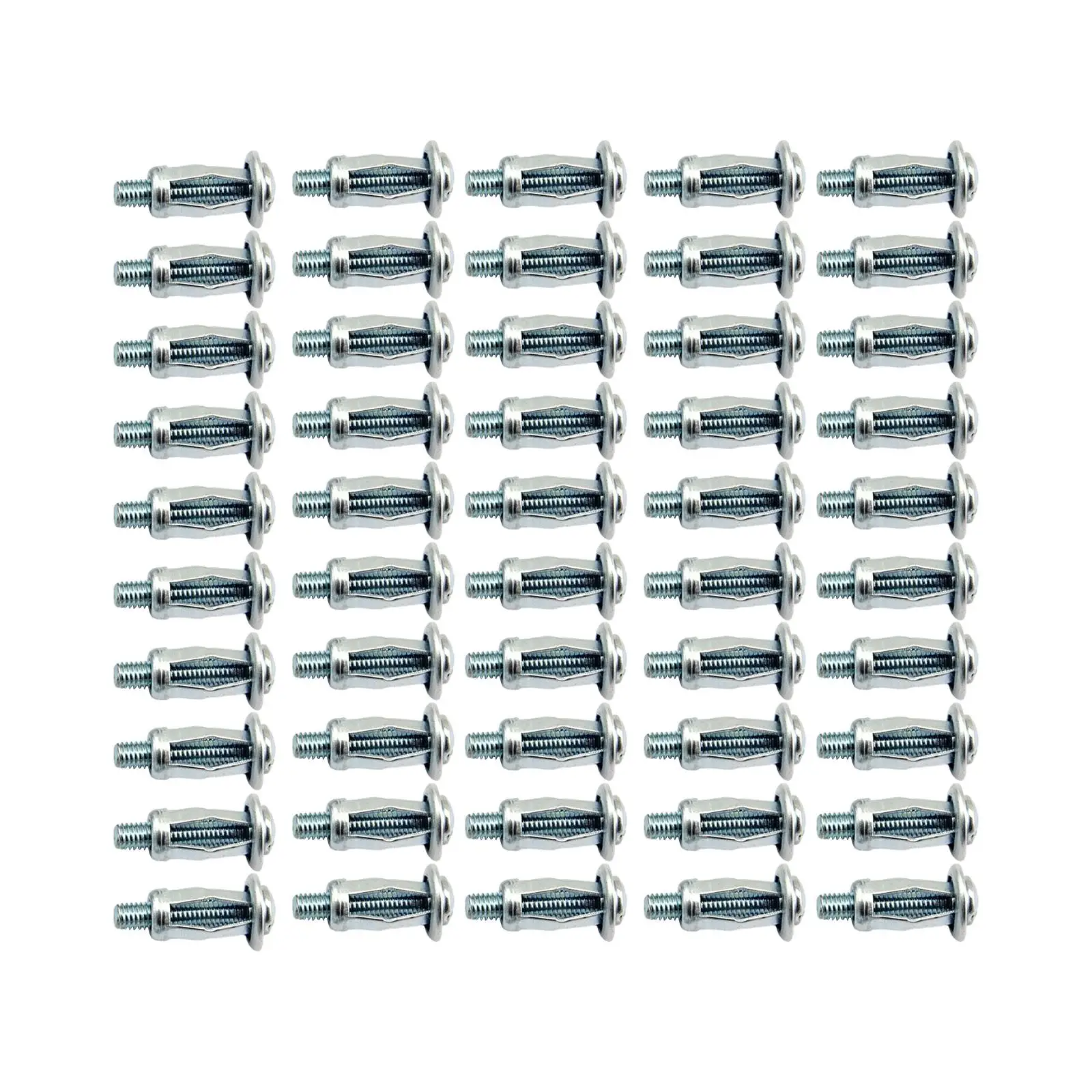 50 Pieces Jack Nuts Petal Nuts Expansion Bolts Fixings Dowels with Screws Assembly Insert Nuts for Thin Soft Wall Hollow Wall