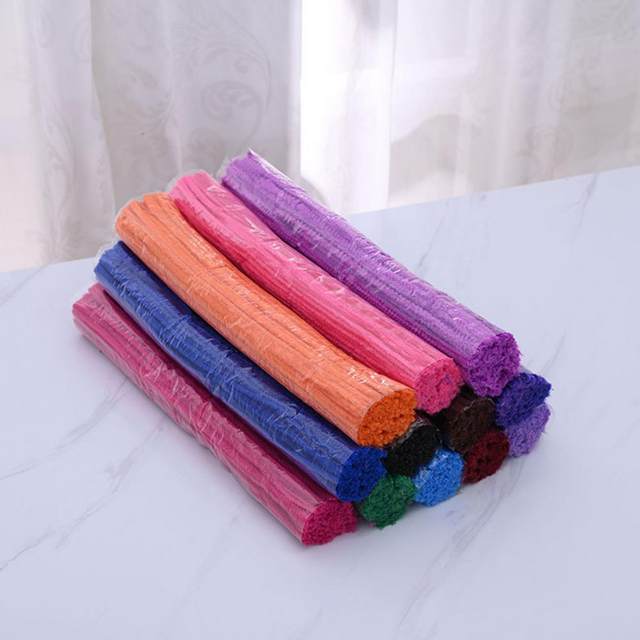 100Pcs Pipe Cleaners Fuzzy Sticks Soft Twist Bar Various Artworks Squid  Pipe Cleaners Craft Chenille Stems Home Supply - AliExpress