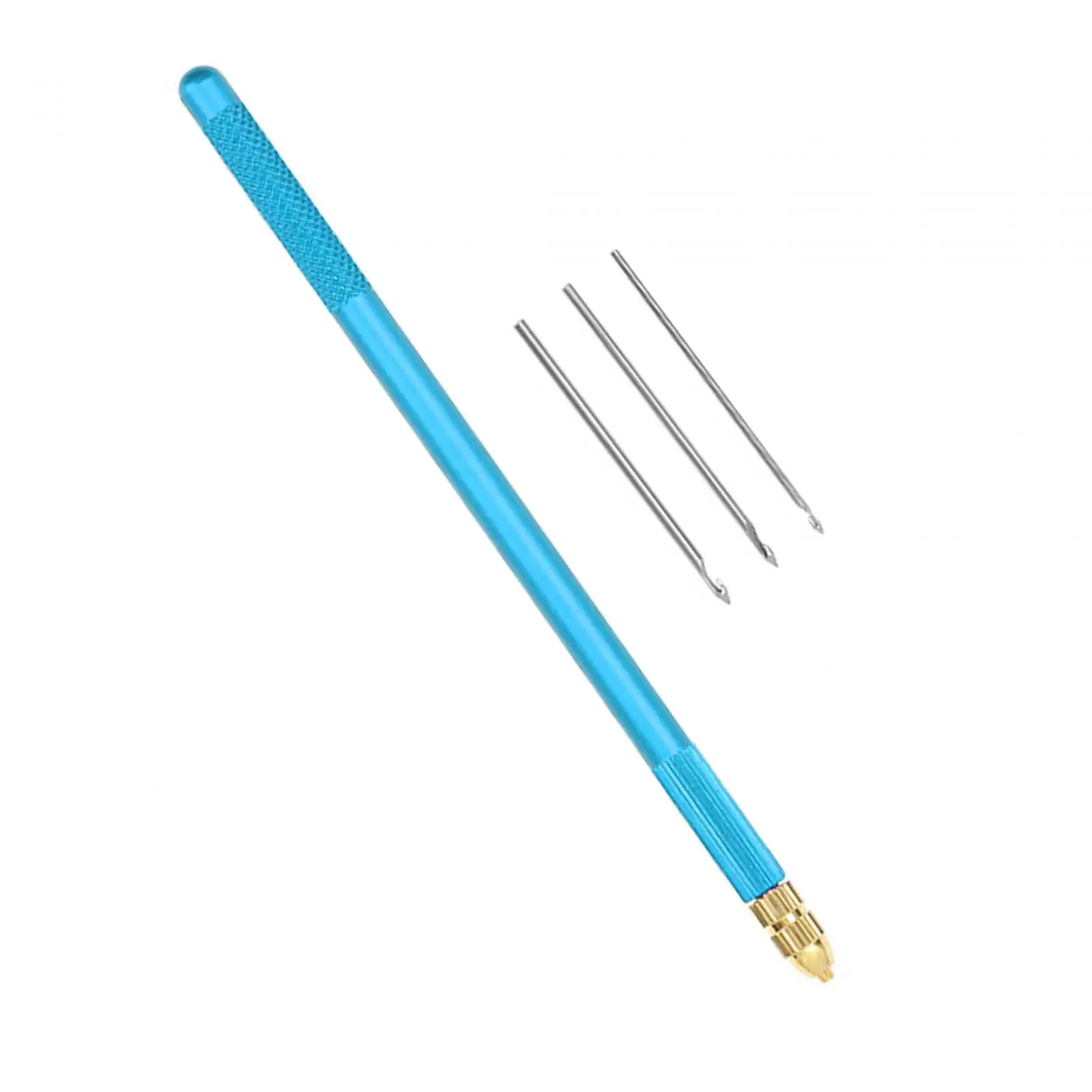 Tambour Crochet Hook with 3 Needles 0.7mm/1.0mm/1.2mm Embroidery Needle Set for Sewing Embroidering DIY Craft Punching Beginner