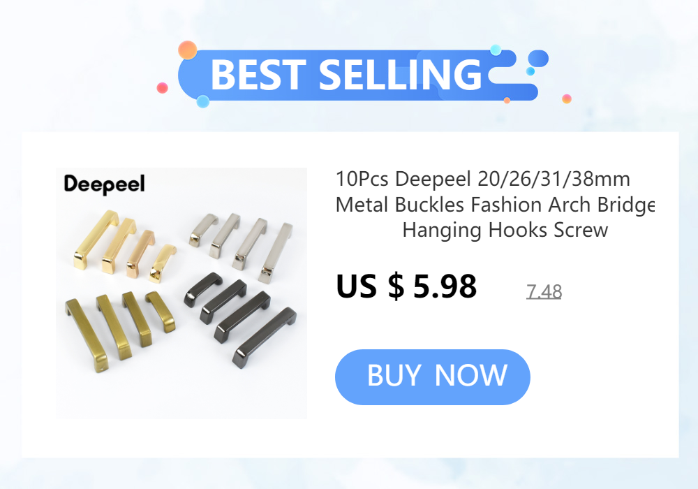 10Pcs Deepeel 14/17mm Metal Bag Arch Bridge D Ring Buckle Strap Hook DIY Handbag Hardware Belt Leather Repair Accessories
