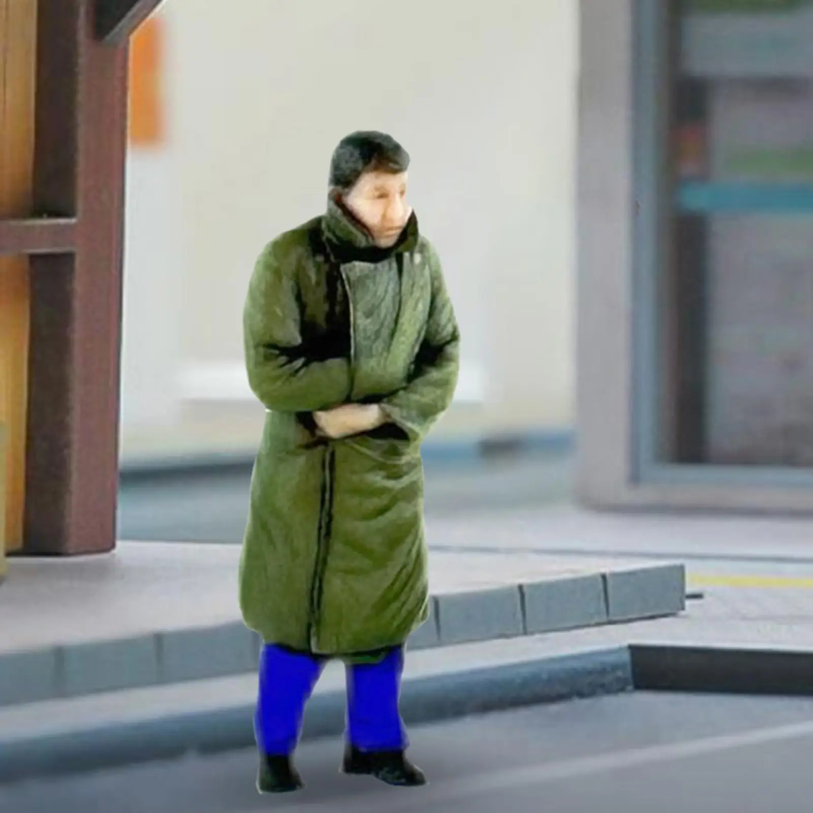 1:87 Miniature Model Figures for Miniature Scene Photography Props Dollhouse
