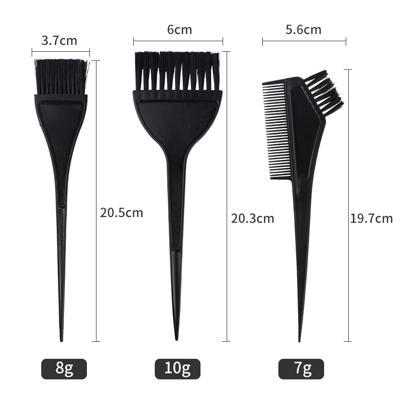 Description Picture 2 of itemBlack Hair Dyeing Accessories Kit Hair Coloring Dye Comb Stirring Brush Plastic Color Mixing Bowl Hair Styling Tool