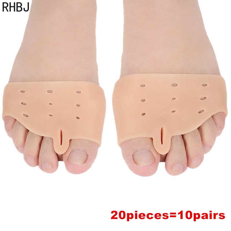 RHBJ 20 Stück = 10 Paar Hallux Valgus Gel Orthesen Bunion Corrector Vorfußpolster Silikon Fußpflegewerkzeuge Splitter Zehenglätter – Detail 8