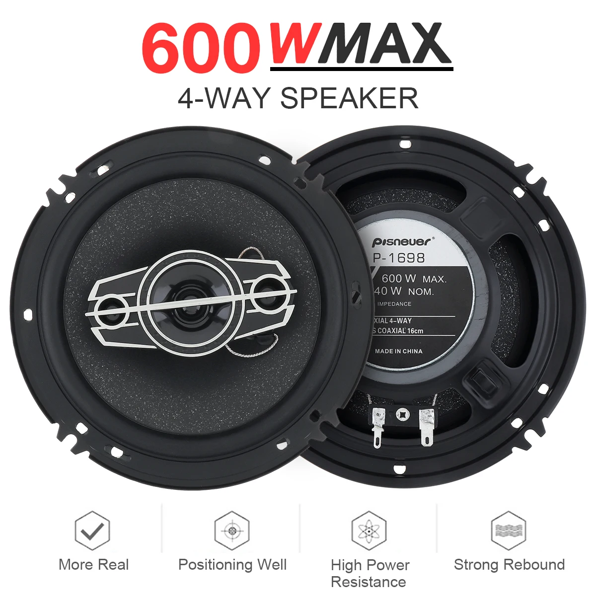 Pareja de altavoces coaxiales DRISENTRI de 6 pulgadas