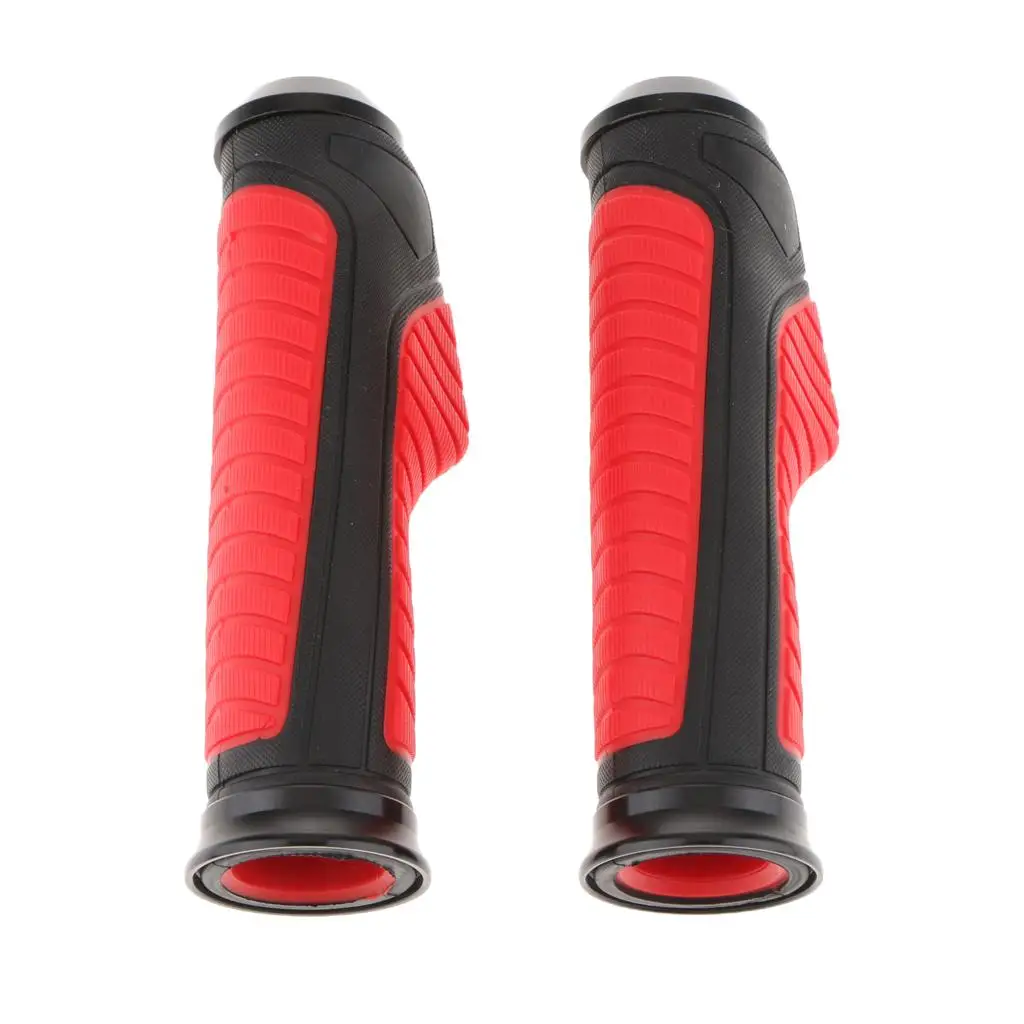 Pair Of Rubber Motorcycle Bike Handlebar Grips For 7/8 