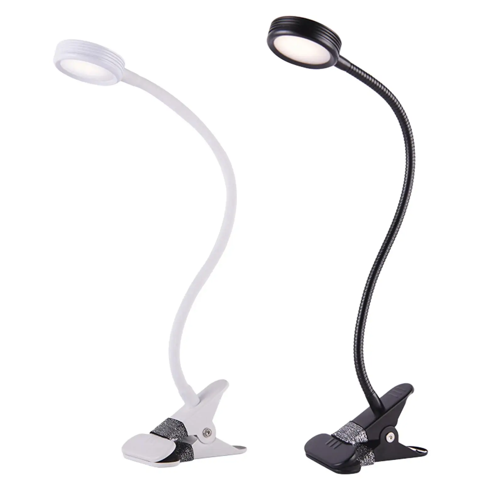 Mini Clip on Light Adjustable USB 2 Level Dimmable for Book Reading Sewing