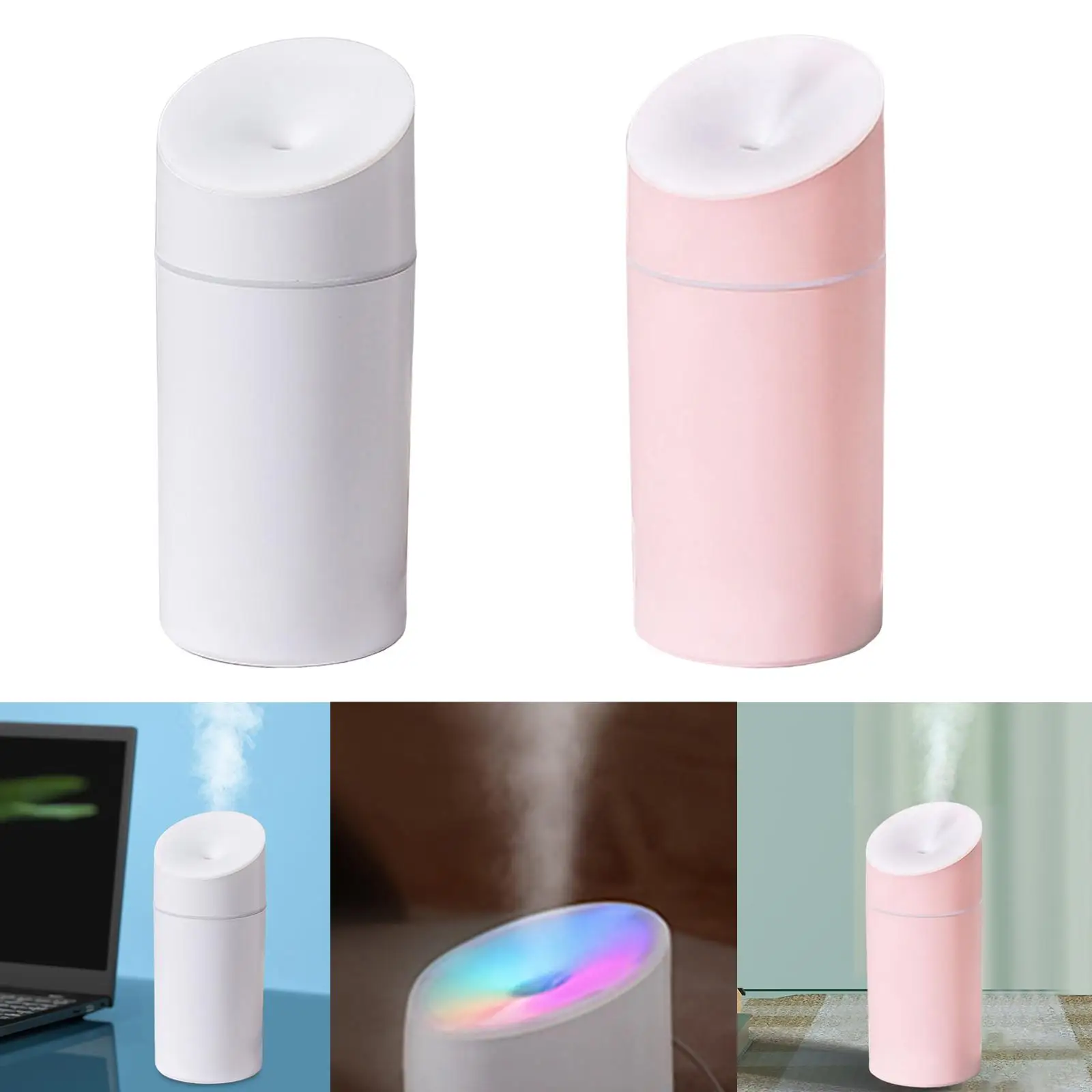 Portable Air Humidifier USB Night Lamp Fogger mist Adjustable Mist Mode for Desk