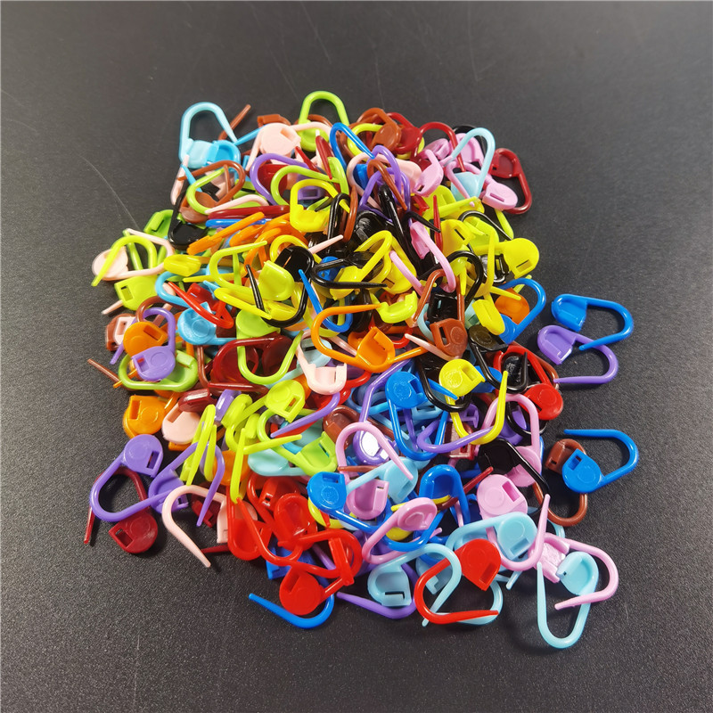 Description Picture 5 of item20/50/100PCS Sewing Tool Mix Color Plastic Resin Small Clip Locking Stitch Markers Crochet Latch Knitting Tools Needle Clip Hook