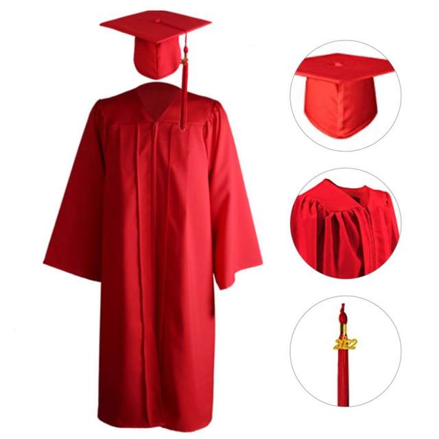 Adult Academic Robe Set Unisex Academic Graduation Gown Robe Loose Long  Sleeve Academic Dress Master Cap for Graduation Ceremony - AliExpress