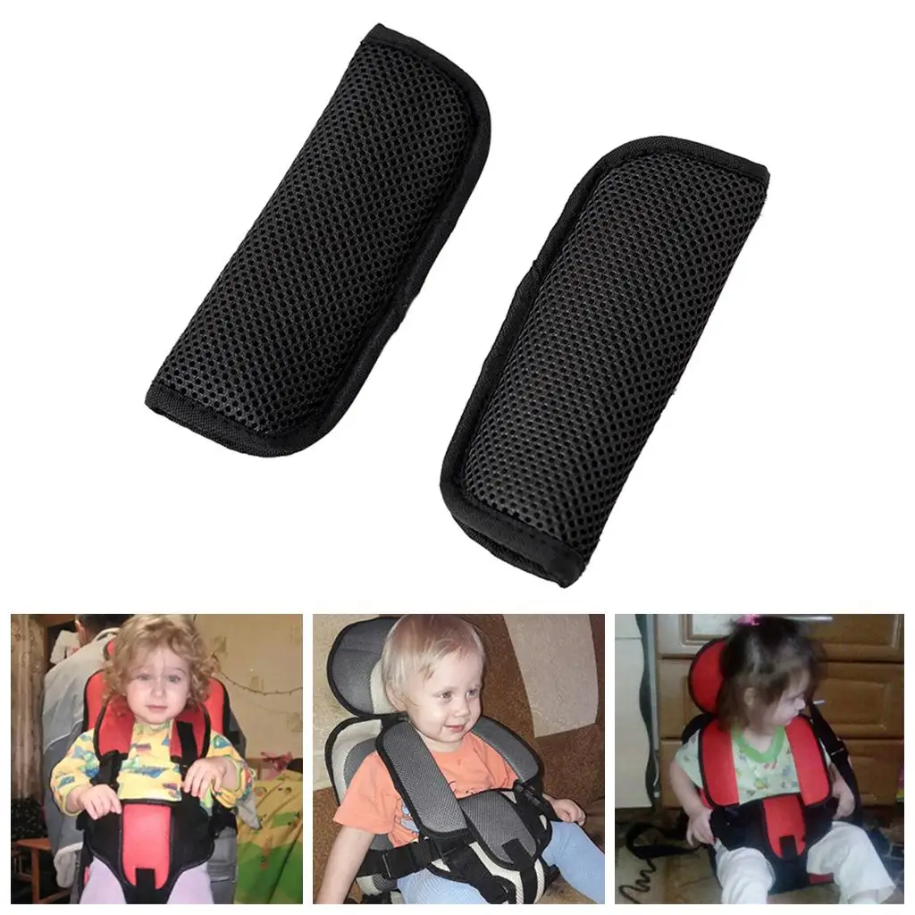 2X Kids Car Safety Seat Belt Covers Parts Child Children Boys Girls Black