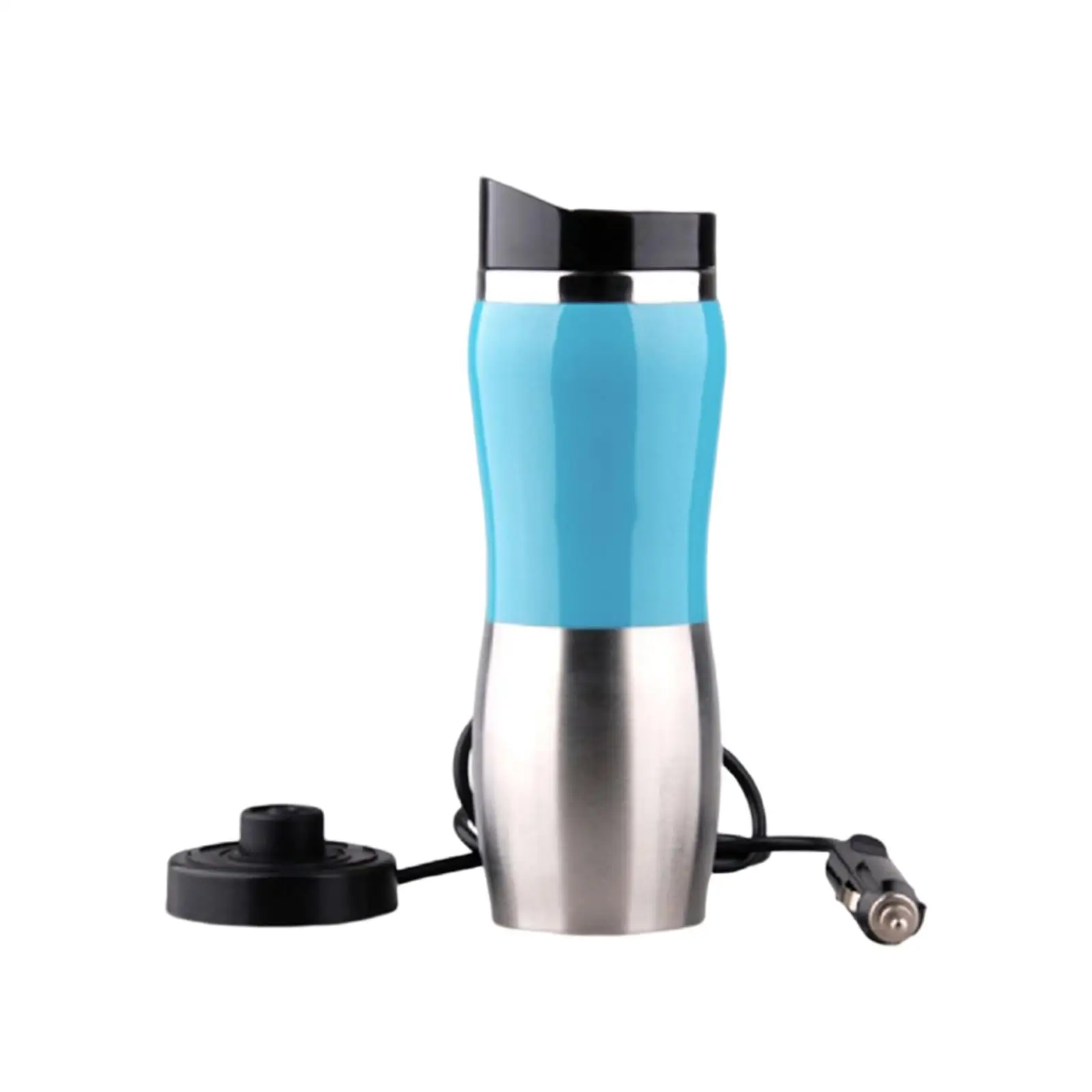  Kettle, 24V, 400ml, Stainless Steel, Travel, Heating Cup, Auto Heating Bottle Mug for Tea  Making Camping Boat Travel