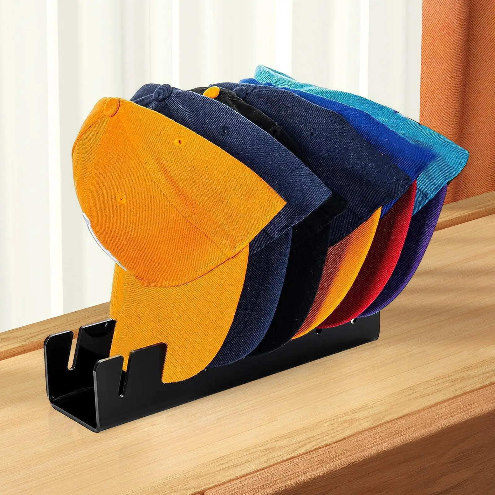 Hat Display Stand Baseball Caps Stand Acrylic Hat Display Hat Organizer Holder for Closet Bedroom Ball Cap Visors Dresser