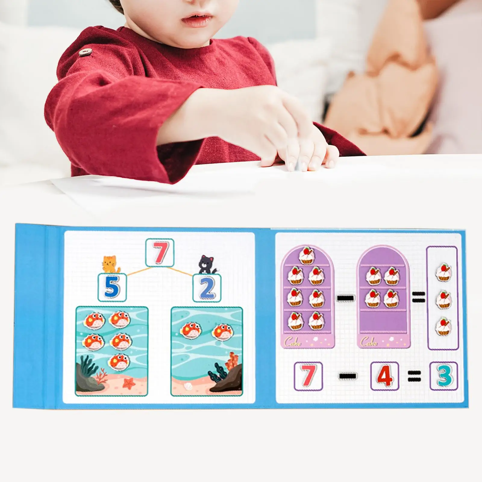 Numbers Counting Toy Montessori Math Toys Math Addition Subtraction Toy for Kindergarten Preschool Teaching Elementary Kids