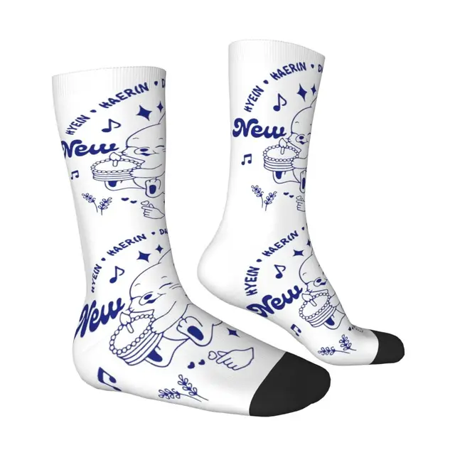 New Jeans Band Merchandise Socks Cozy Cute Bunny Blue Skateboard Middle  Tube Sock Super Soft for Men's Gift Idea - AliExpress