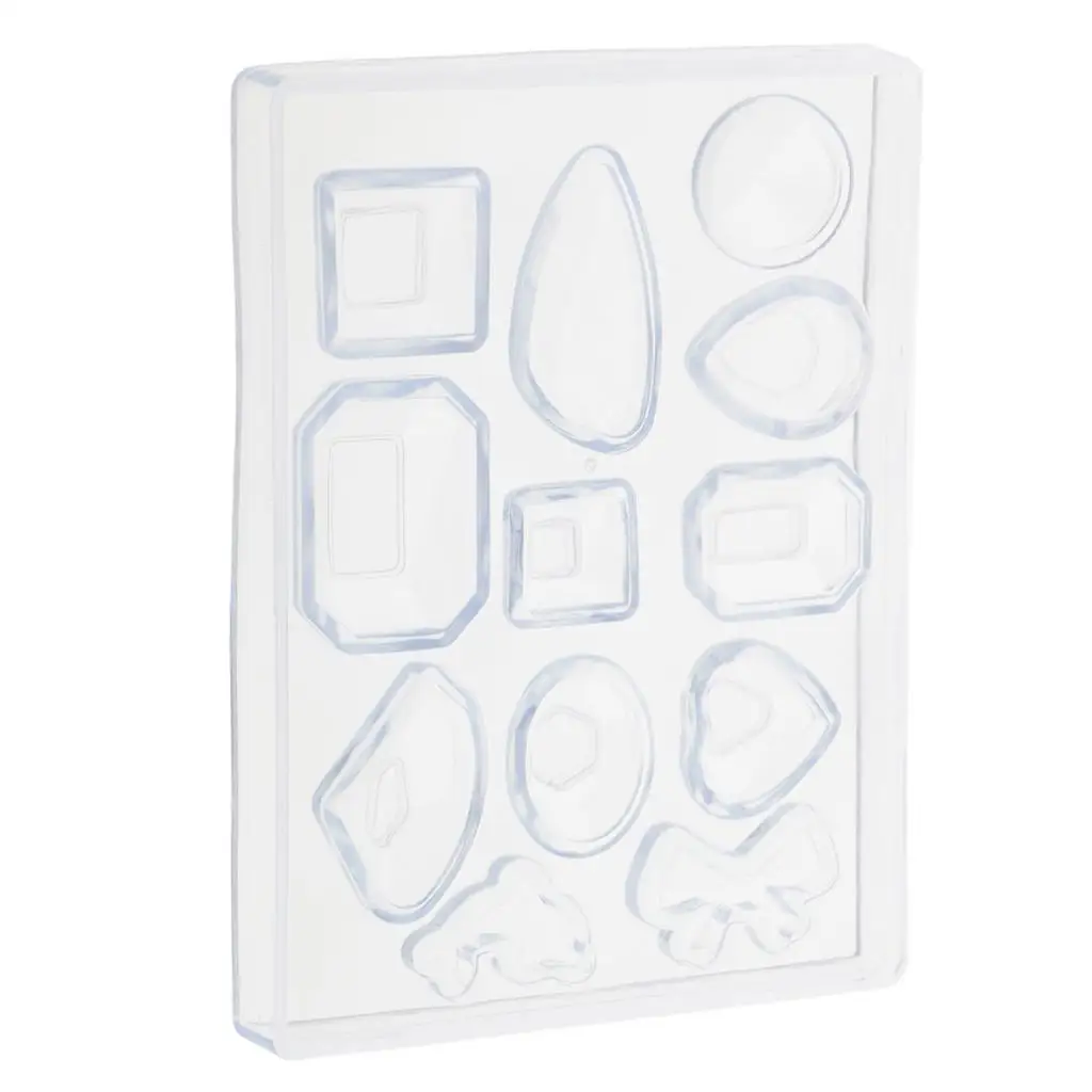 Assorted Clear Cabochon Silicone Pendant  for Resin Jewelry Making Craft