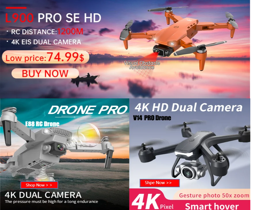 2022 New V14 Drone 6K HD Wide Large Dron Dual-Camera Long-Endurance Quadcopter Toy Drop-Resistant Remote Control Aircraft  Toys mini helicopter