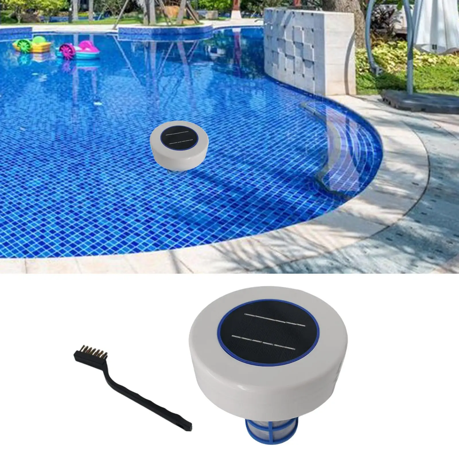 Solar Pool Ionizer Copper White Ion Swimming Pool Water Purifier Kill-Algae