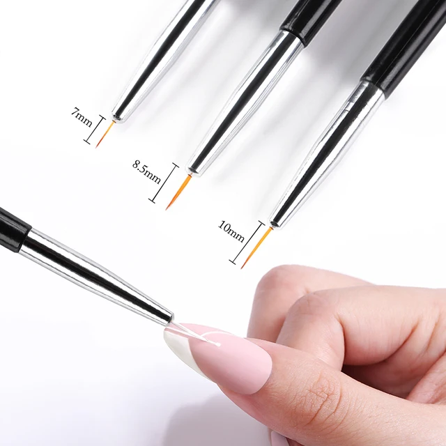 Wholesale 2023 RTS YDM 3Pcs Acrylic Stripe Nail Art Liner Brush Set Tips  Manicure Ultra-thin Line Drawing Pen Gel Brushes Painting Too From  m.