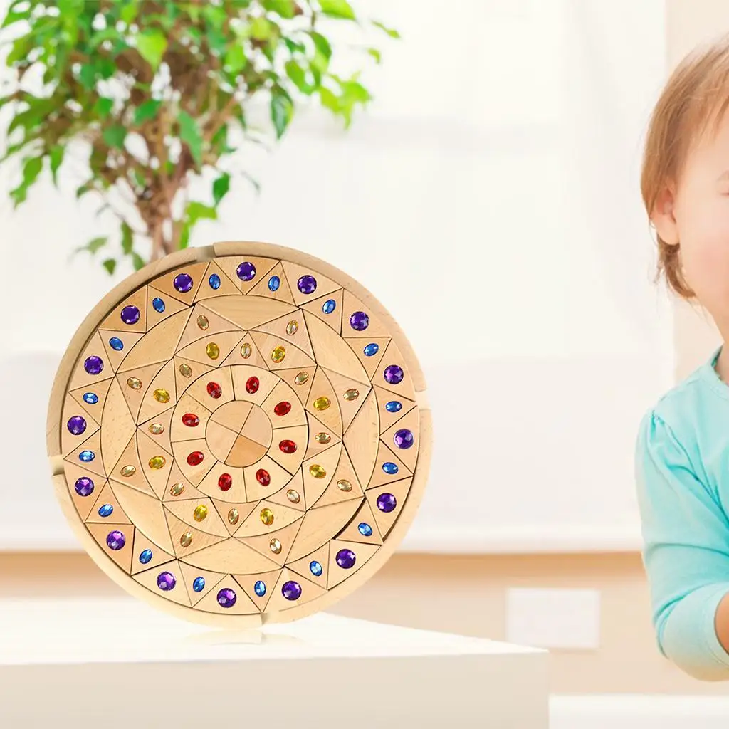 Wooden Puzzle  Montessori  Early Education Educational  Parent-child Fine 