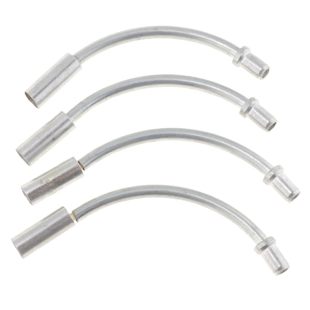 20Pcs Bicycle V Brake Noodles Cable Guide 90-degree Bend Tube Pipes Housing, Silver - Bike Repair Replacement Kit