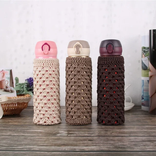 Crochet Tumbler Cover Aquaflask Holder Tumbler Case Holder Bag Hydroflask  Cover Water Bottle Bags SUGAW