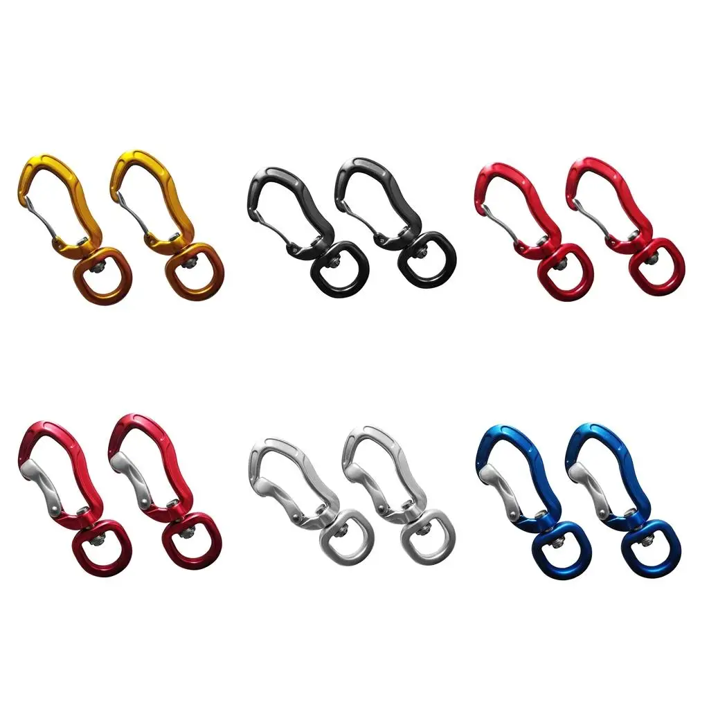 2 pieces strong swivel carabiner clip key hanging hook for
