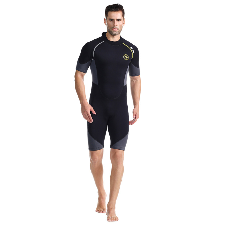 Title 3, 1.5mm neoprene wetsuit men manga curta mergulho...