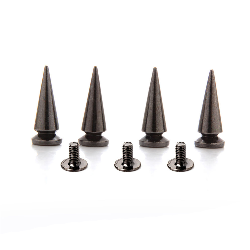 100 Sets 10x24mm konische Zinklegierung Punk-Spikes, Nieten, Bullet-Spikes für Lederarbeiten, Kleidung, Taschen, Gürtel, Haustierhalsbänder – Detail 4