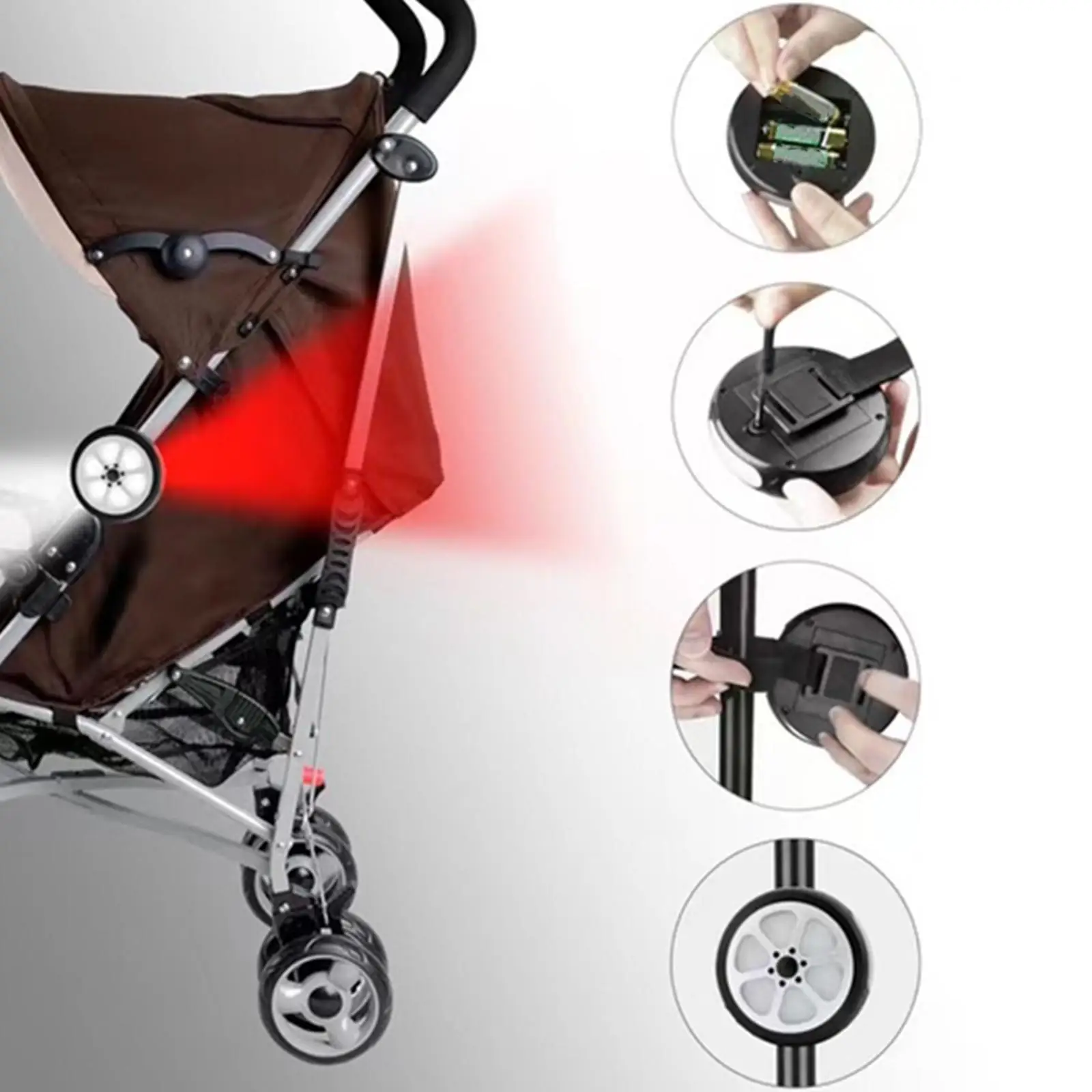 Pushchair Lights High Lightness Bike Lights for Bike Stroller Tricycle