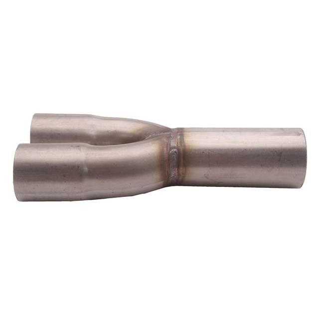 Exhaust Merge Collector, Dual 1.5'' ID Inlet Single 1.75'' OD Outlet Stainless Steel Exhaust Merge Collector