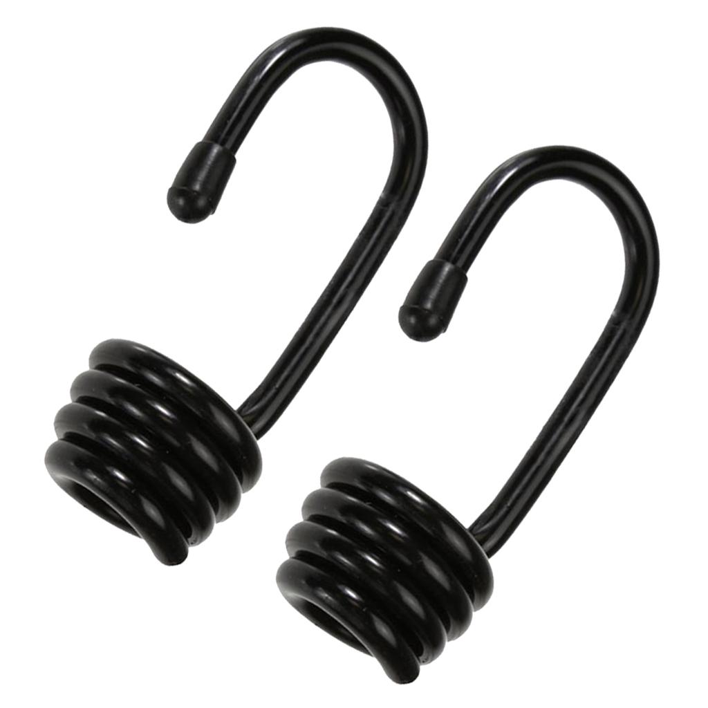 2 pcs. Plastic-coated steel wire hooks 8mm Shock Cord Bungee