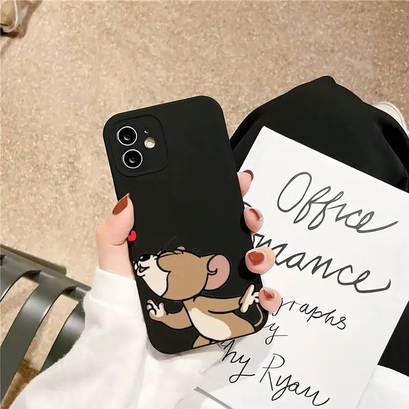 iphone 13 pro max case clear Cute Tom And Jerry Couple Phone Case Funda Shell For IPhone Xs X Xr 6 6s 7 8 Plus 13 12 11 Pro Max Mini SE2020 Luxury Cover iphone 13 pro max cover