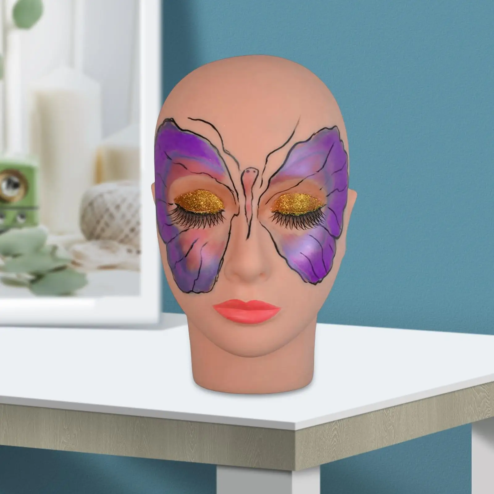 New Female Mannequin Head Accs Flat Head Painted Art Dummy Head Cosmetology Premium for Makeup Training Glasses Display Beginner
