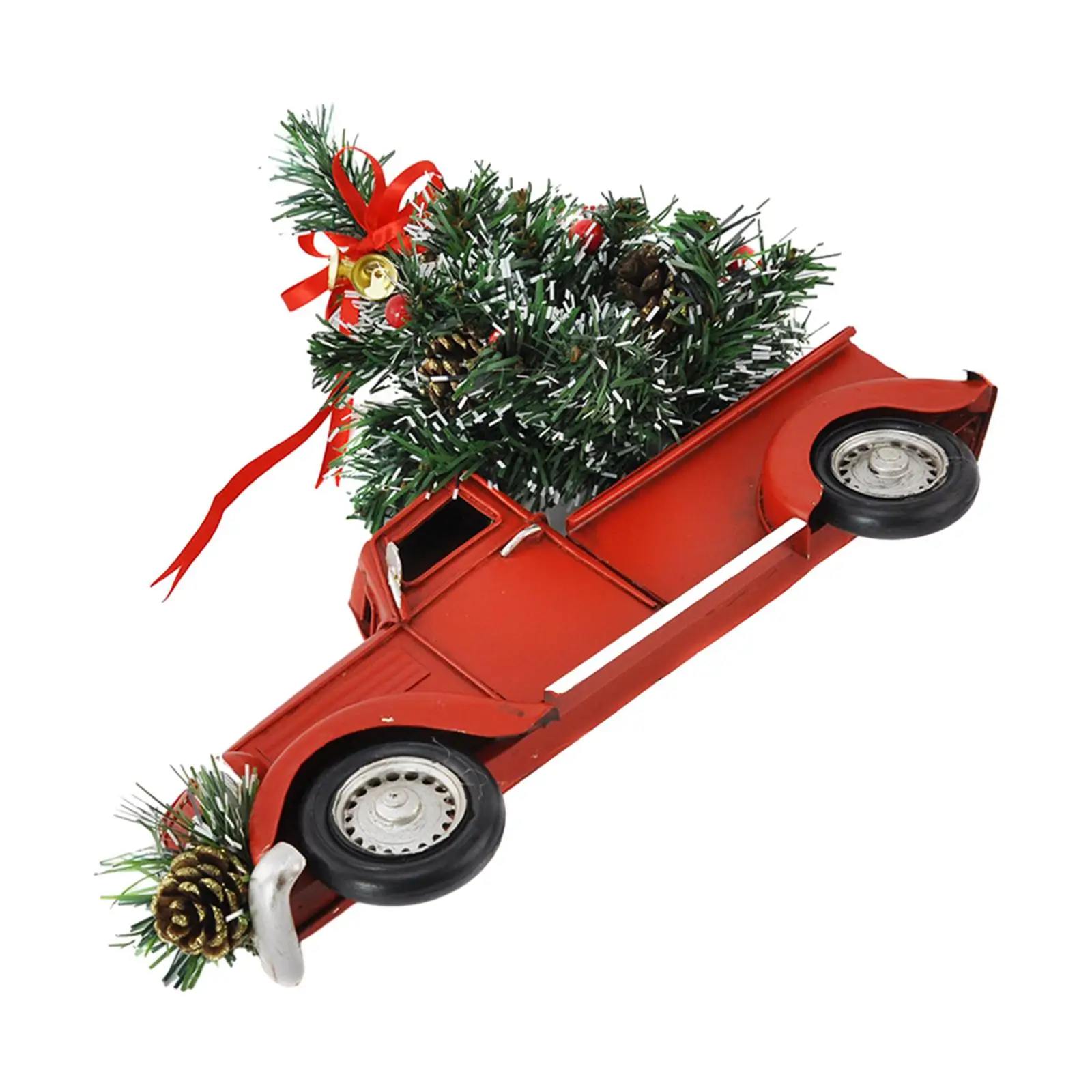 Metal Pickup Truck Car Model Metal Pickup Model Truck Christmas Decoration for Farmhouse Table Party Living Room Ornaments