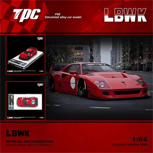 Lbwk f40レッドモデルカー、1:64 - AliExpress