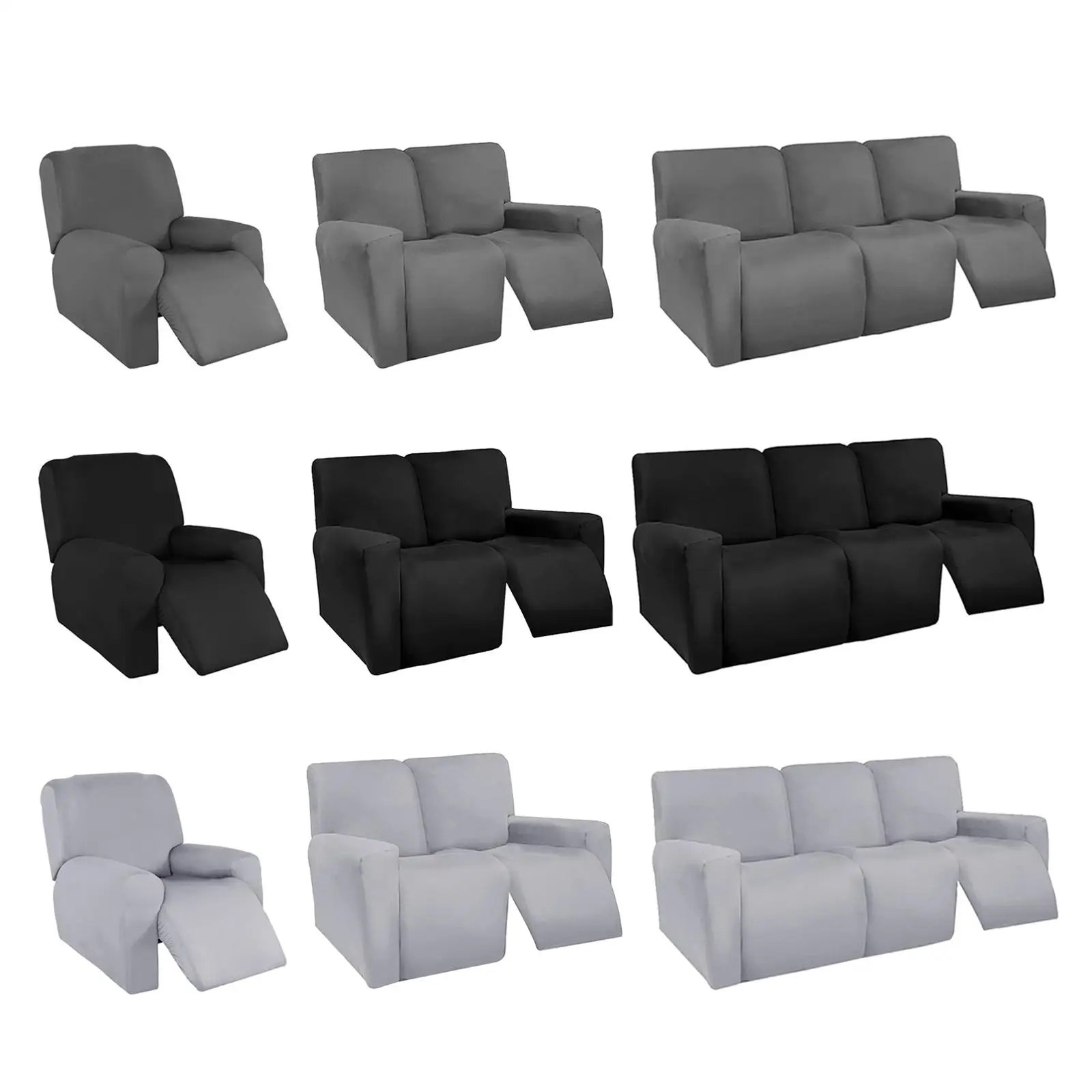 Stretch recliner Sofa Covers with Elastic Sofa Slipcover for Pets Cushion Couch Kids