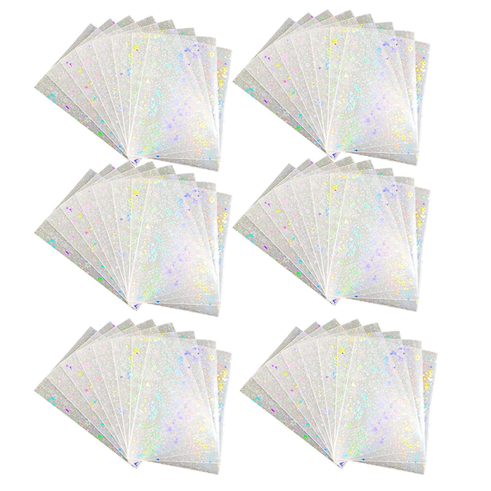 50 Pieces Holographic Foil Protective Cover Trading Cards Shield Cover Card Protector Holographic Foil Protective Cover